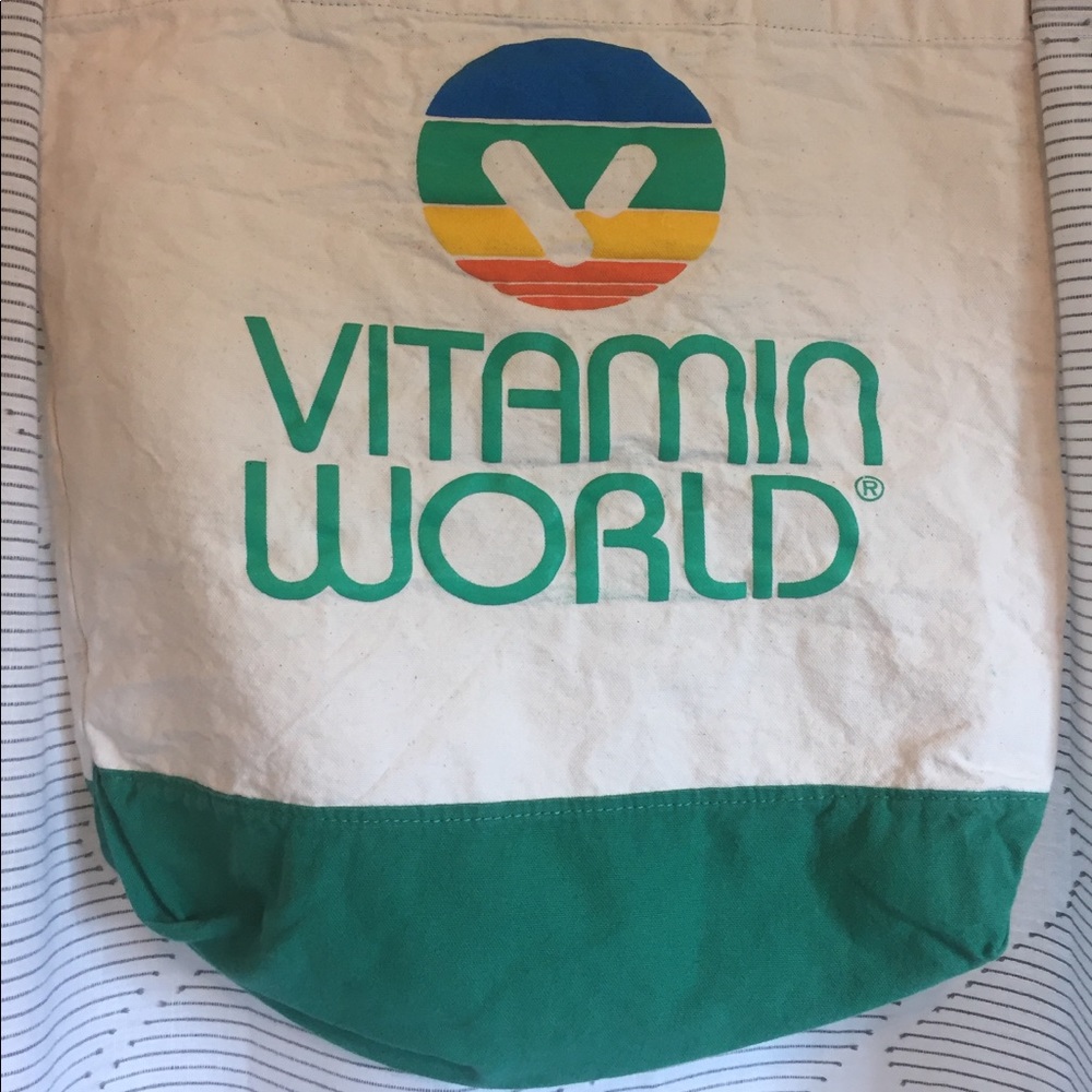 Vintage Canvas Tote Bag Vitamin World